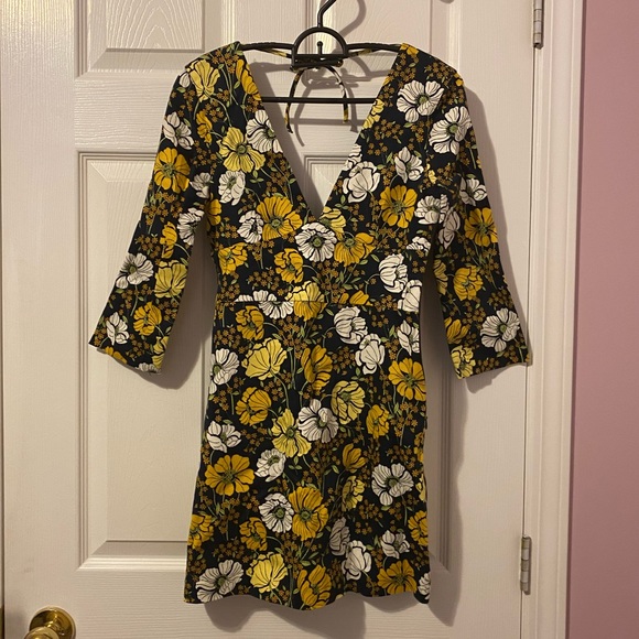 Zara Deep V dress